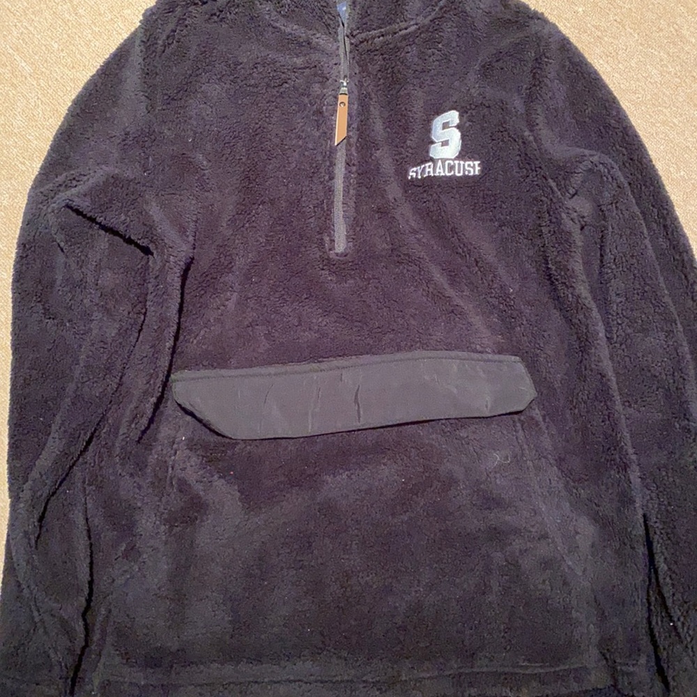 Black Syracuse fuzzy on outside hoodie